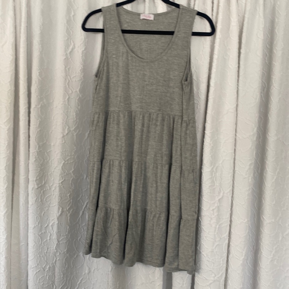 Pink lily gray sundress